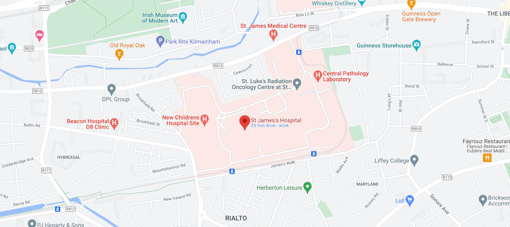 Location Map - St James Hospital